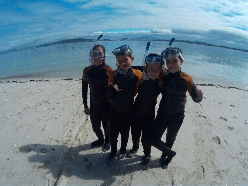 Snorkel Areoso Bautismo de Mar foto en grupo