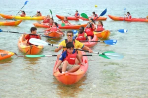 Bautismo en Kayak con interpretación de Conchas Marinas 3